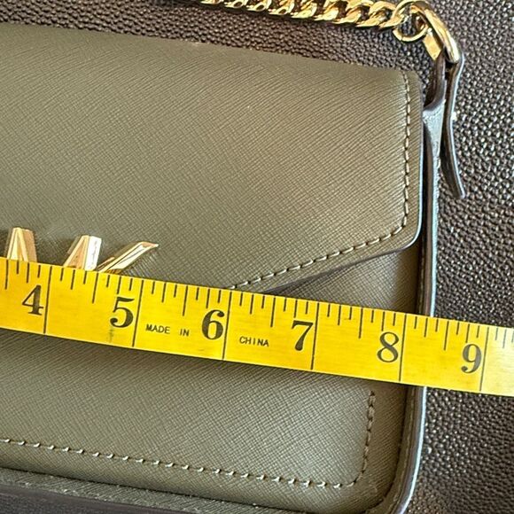 Michael Kors Olive Green  and Gold Logo Crossbody Bag - Picture 5 of 12